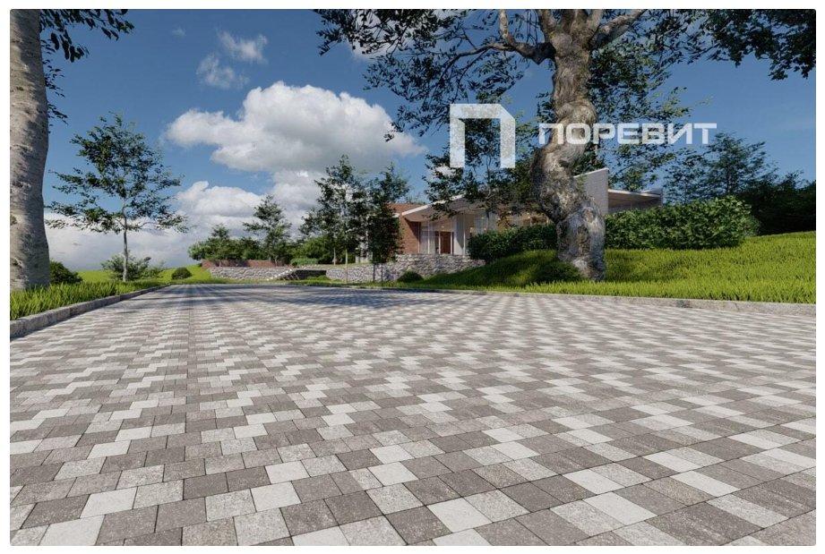 Тротуарная плитка квадрат 100х100х60 мм, Антрацит