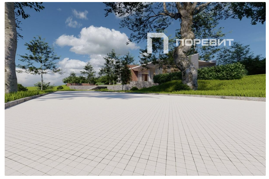Тротуарная плитка квадрат 100х100х80 мм, гранит, Белый