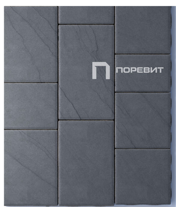 Тротуарная плитка Литос, черный