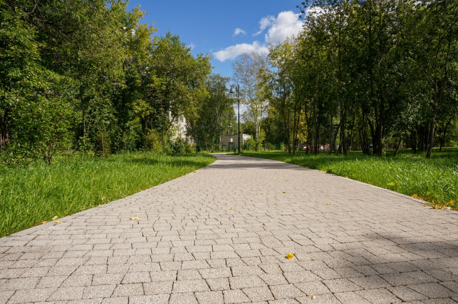 Тротуарная плитка Абрис, гранит, белый 60мм