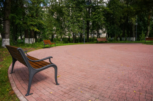 Тротуарная плитка Абрис, гранит, красный 60мм
